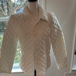 Tommy Hilfiger Women's White Quilted Puffer Jacket